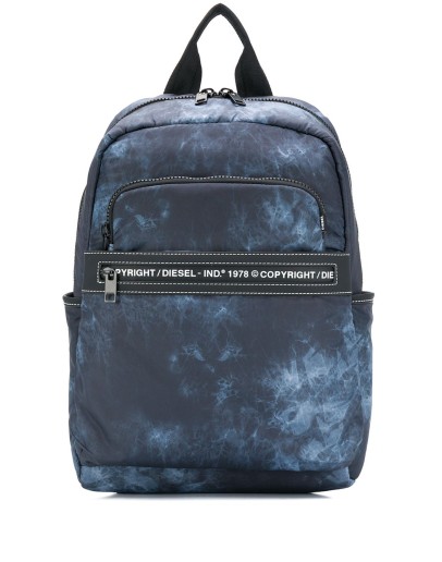 faded print backpack