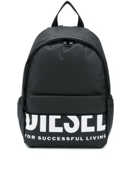 logo print backpack