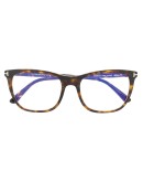 Blue Block tortoiseshell square-frame glasses