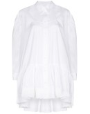 lace-hem puff-sleeve blouse