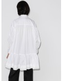 lace-hem puff-sleeve blouse