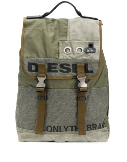 logo foldover backpack