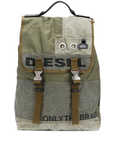 logo foldover backpack