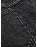 contrast logo belt denim shorts
