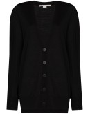 button-down fine-knit cardigan