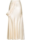 ruched-detail slip skirt