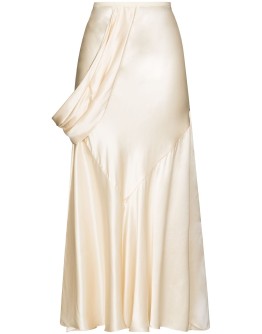ruched-detail slip skirt