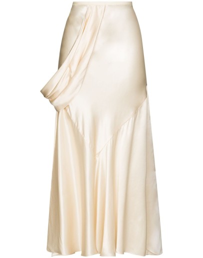 ruched-detail slip skirt