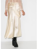ruched-detail slip skirt