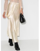 ruched-detail slip skirt