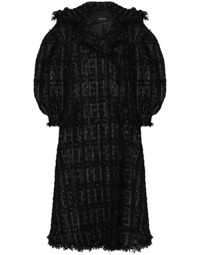 beaded double-breasted coat