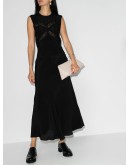 lace-insert midi slip dress