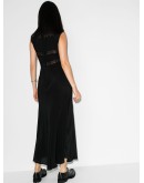 lace-insert midi slip dress