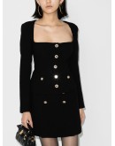 square-neck blazer jacket