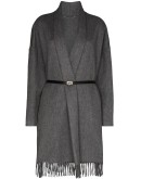 oversized fringe hem cardigan