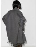 oversized fringe hem cardigan