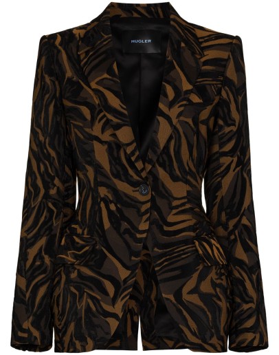 tiger-print blazer
