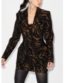 tiger-print blazer