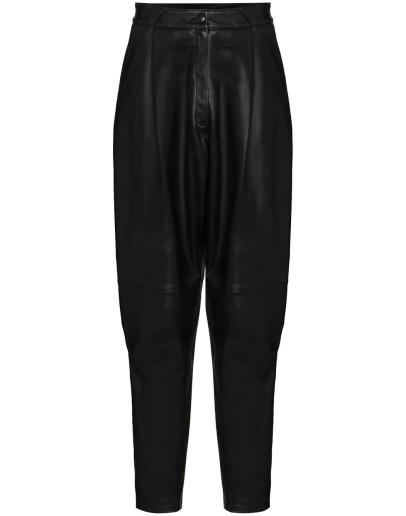 high-waisted tapered trousers