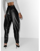 high-waisted tapered trousers