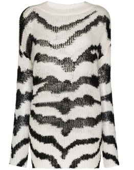 tiger-print jumper