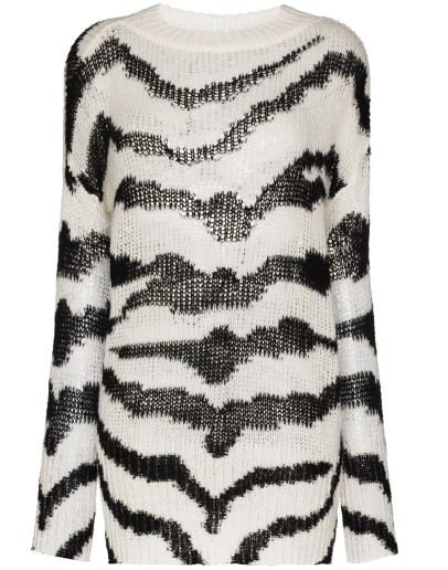 tiger-print jumper