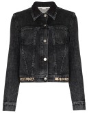 logo-tape denim jacket