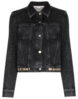 logo-tape denim jacket