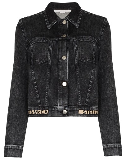 logo-tape denim jacket