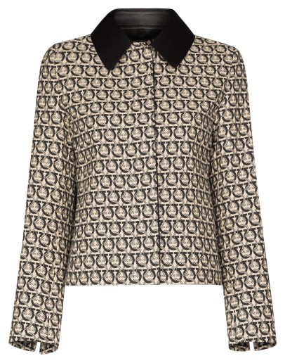 Gancini monogram-print jacket