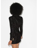metallic tweed mini dress