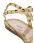 gold Summer Rockstud rubber sandals