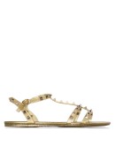gold Summer Rockstud rubber sandals