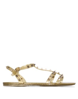 gold Summer Rockstud rubber sandals