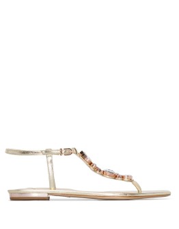 gold Ritzy leather sandals