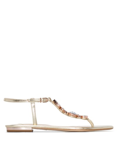 gold Ritzy leather sandals