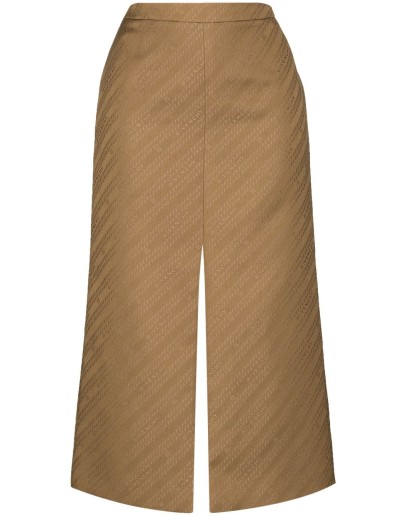 chain logo-print pencil skirt