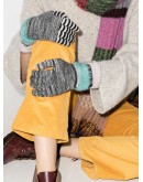 stripe knit gloves
