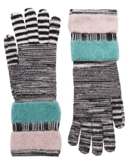 stripe knit gloves
