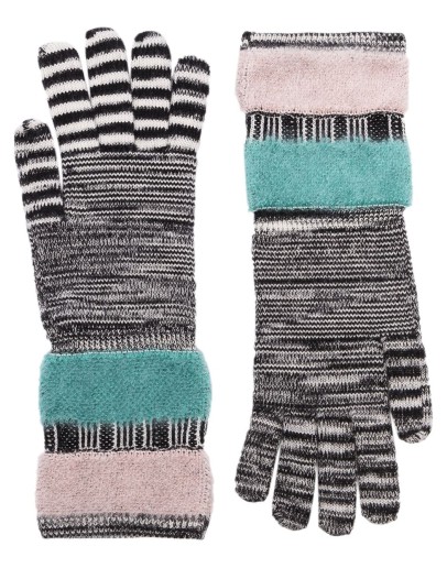 stripe knit gloves
