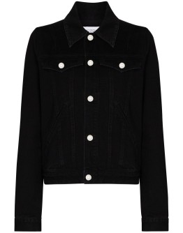 logo-print denim jacket