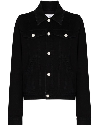 logo-print denim jacket