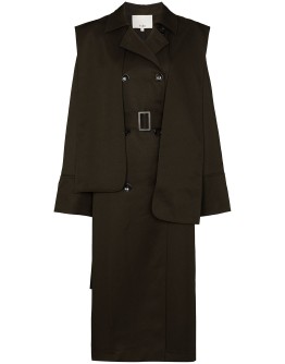 The Flap midi trench coat