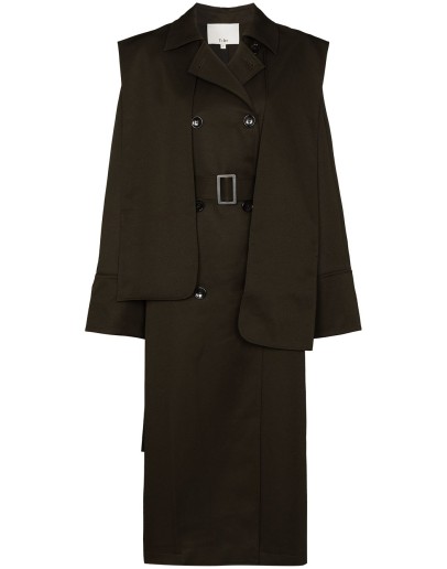 The Flap midi trench coat