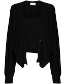 layered merino wool-blend knitted top