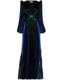 pouf sleeve pleated gown