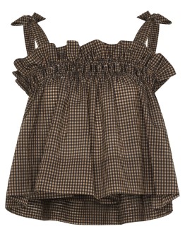 checked seersucker top