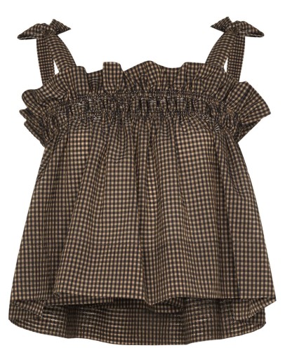 checked seersucker top