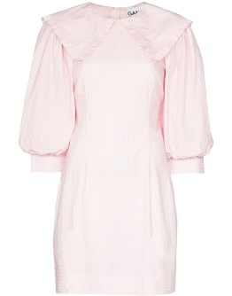 puff sleeve gingham dress