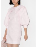 puff sleeve gingham dress